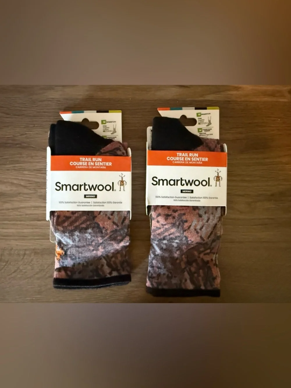 SmartWool Trail Run Crew socks • NWT • 2 Pairs • Women’s  size medium